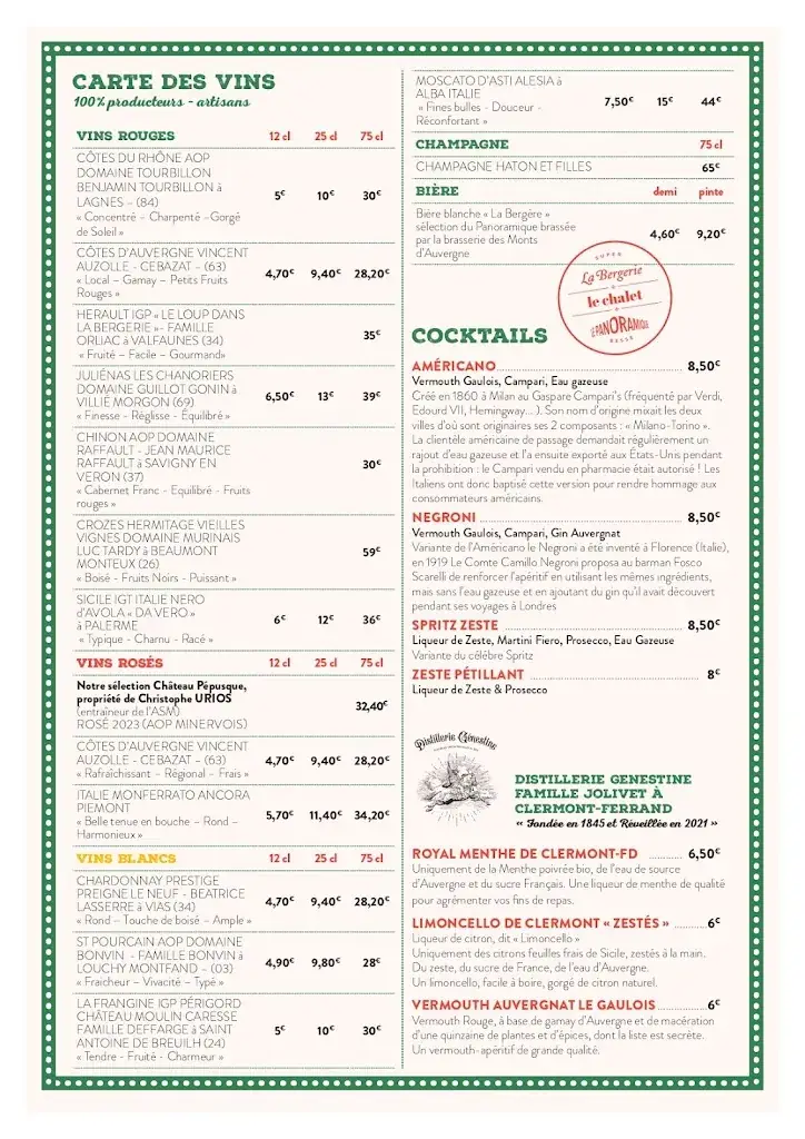 Menu_Restaurant Le Panoramique_Besse-et-Saint-Anastaise_image_1
