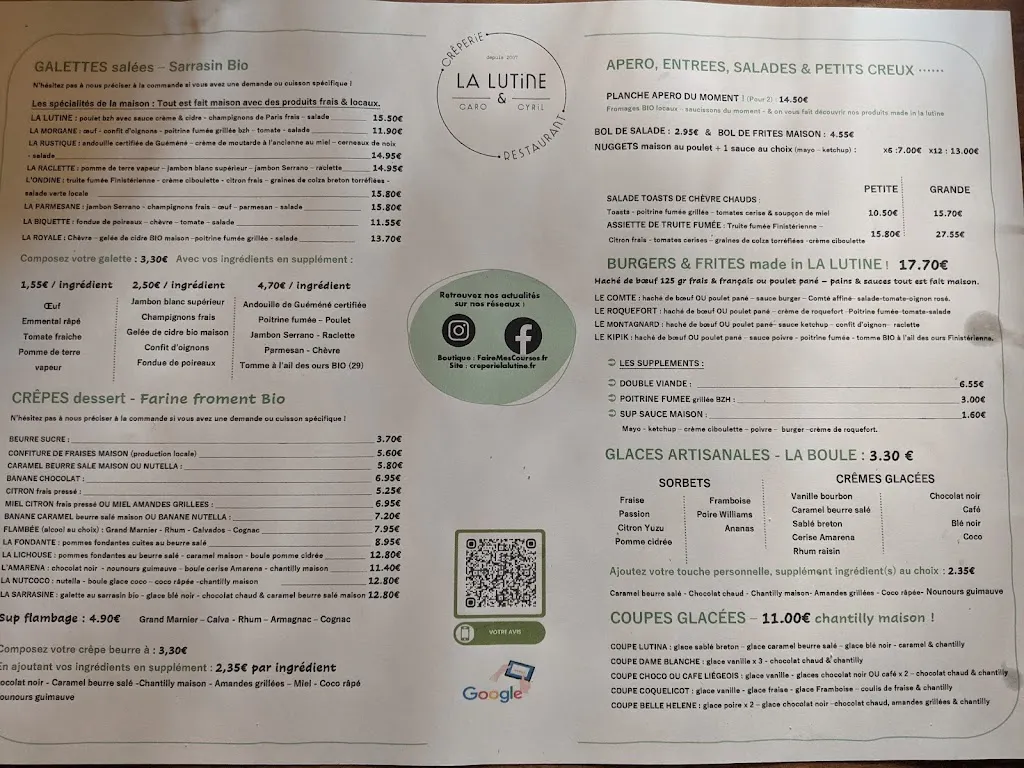 Menu_Crêperie Restaurant La Lutine_Lanmeur_image_2