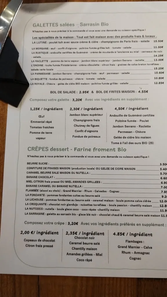 Menu_Crêperie Restaurant La Lutine_Lanmeur_image_4