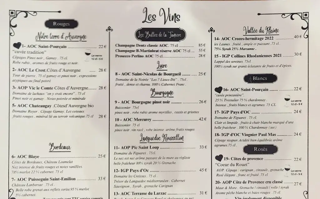 Menu_La Tanière des loups_Besse-et-Saint-Anastaise_image_3