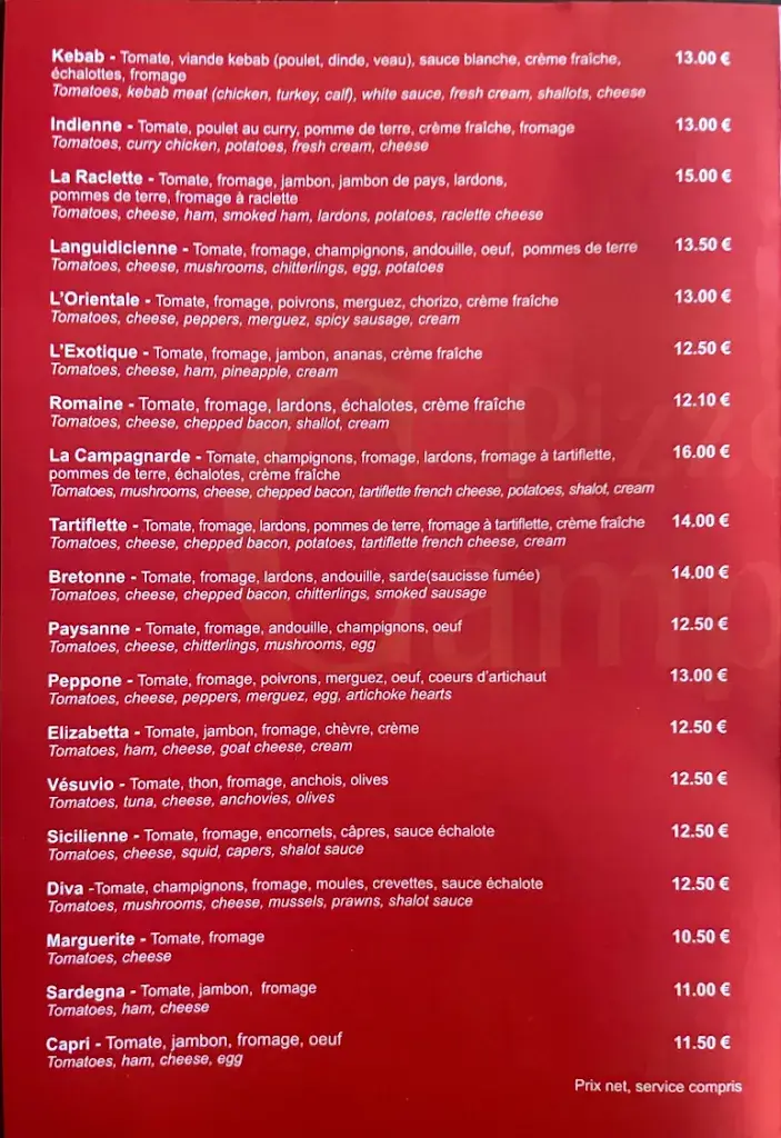 Menu_Pizzeria La Campanella_Languidic_image_2