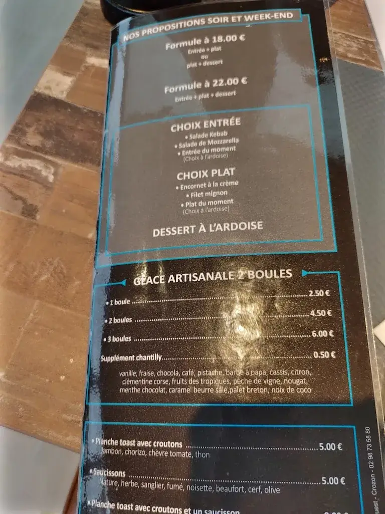 Menu_Bar Restaurant De La Cale_Lanvéoc_image_4