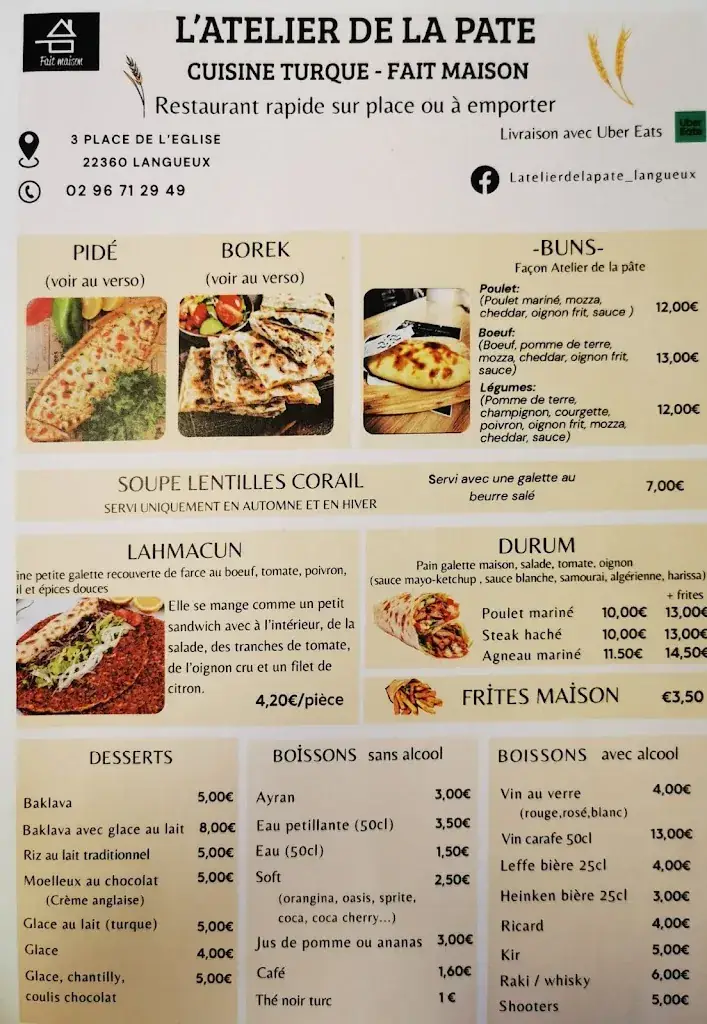 Menu_L'ATELIER DE LA PATE_Langueux_immagine_2