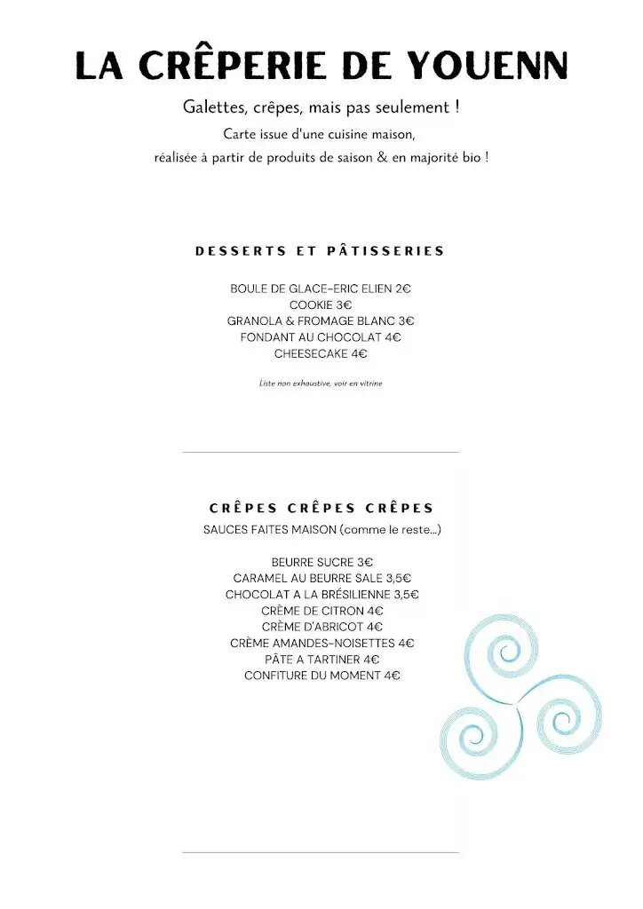 Menu_La Crêperie de Youenn FABRIQUE / RESTAURANT_Langueux_image_2