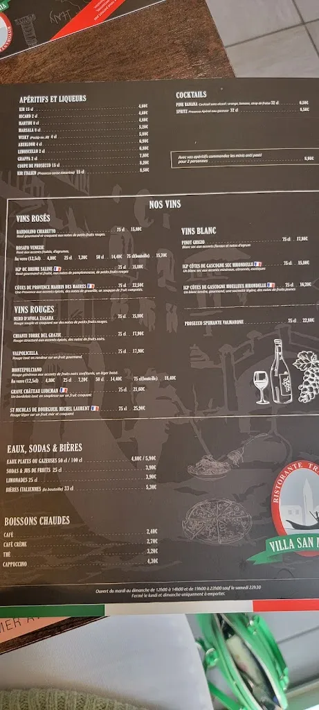 Menu_LA VILLA SAN MARCO_Langueux_image_2
