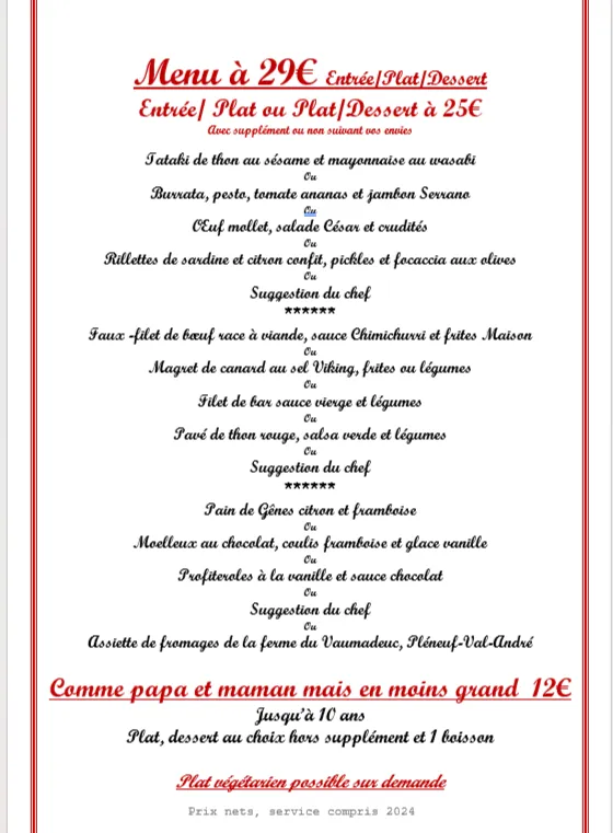 Menü_Restaurant Entre Nous_Lamballe_Bild_1