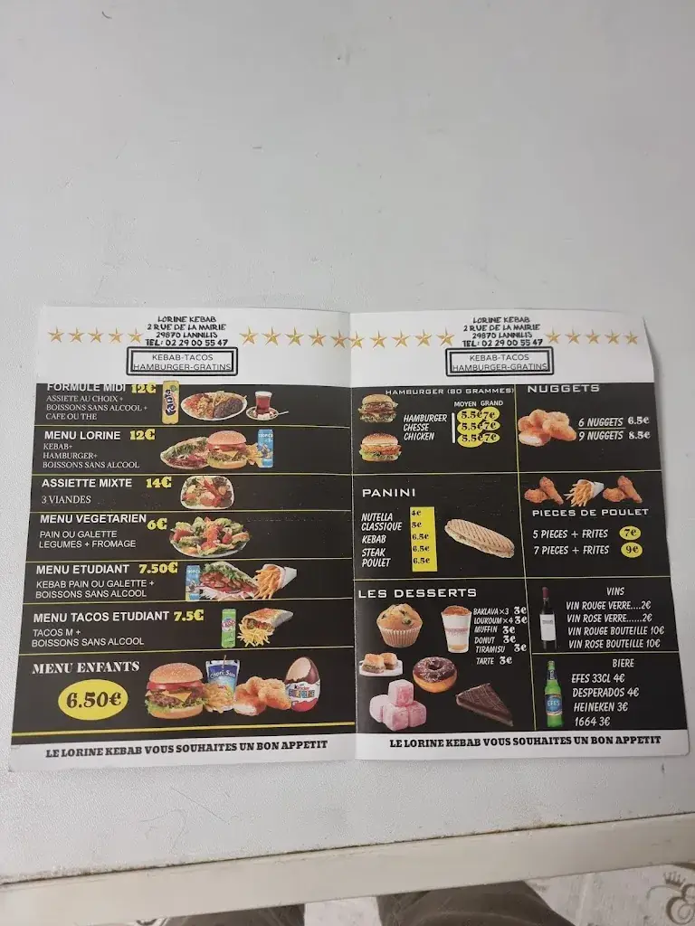 Menu_Lorine Kebab_Lannilis_image_1