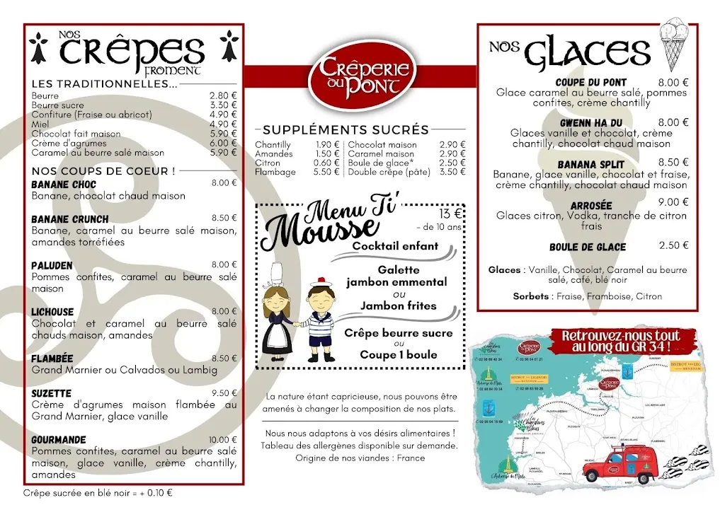 Menu_Crêperie, Pizzeria, Burgers du Pont de Paluden_Lannilis_image_1