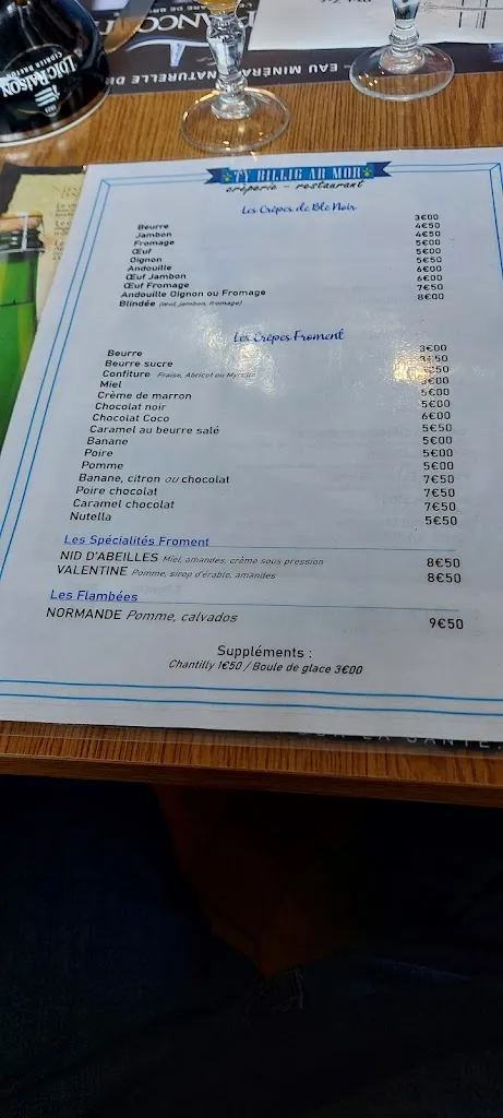 Menu_Ty Billig Ar Mor Creperie et Restaurant_Landéda_immagine_1