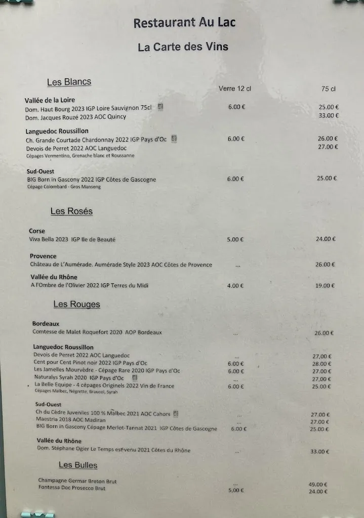 Menu_Au lac du Drennec restaurant_Commana_image_3