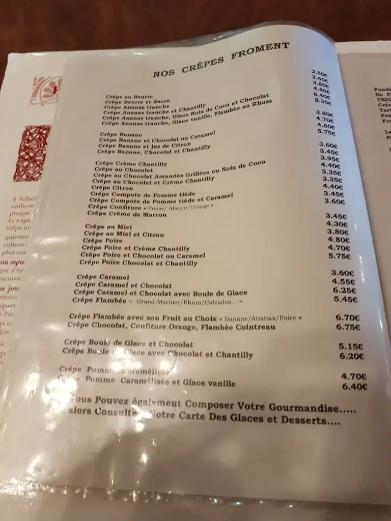 Menu_Crêperie Pizzéria de l'Argoat_Faouët_immagine_1