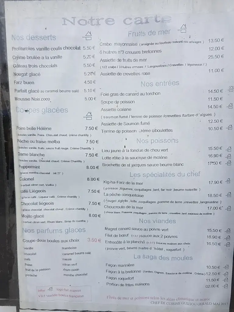 Menu_Le Hangar du Pecheur_Conquet_immagine_4