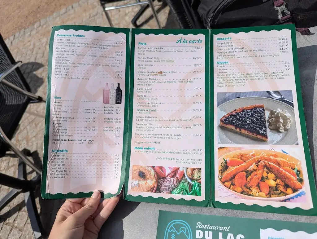 Menu_Hôtel-Restaurant Le Lac Pavin_Besse-et-Saint-Anastaise_image_2