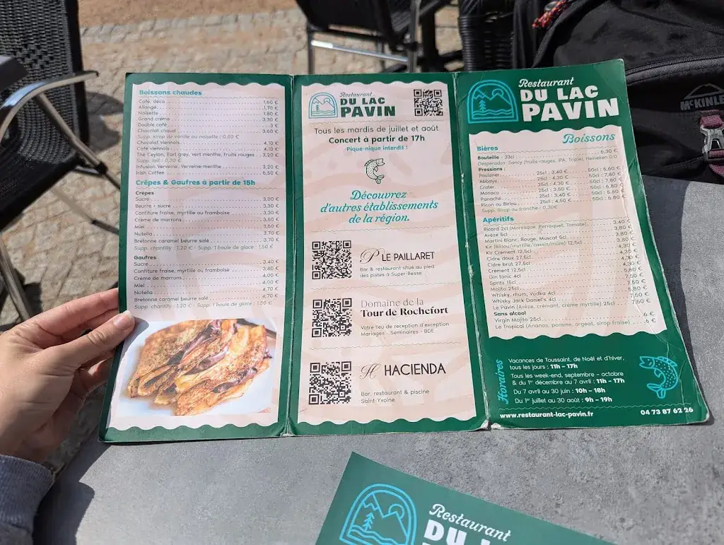 Menu_Hôtel-Restaurant Le Lac Pavin_Besse-et-Saint-Anastaise_image_3