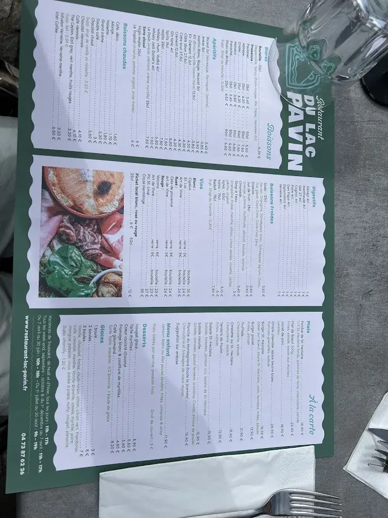 Menu_Hôtel-Restaurant Le Lac Pavin_Besse-et-Saint-Anastaise_image_4