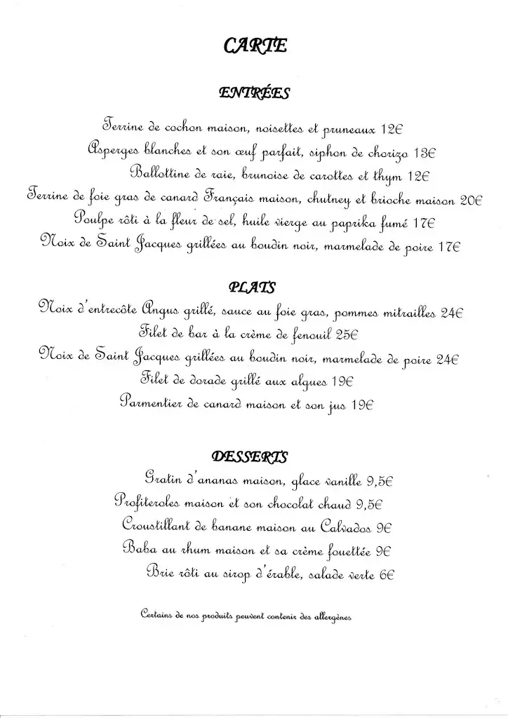 Menu_Restaurant La RANCE_Pleurtuit_imagen_1