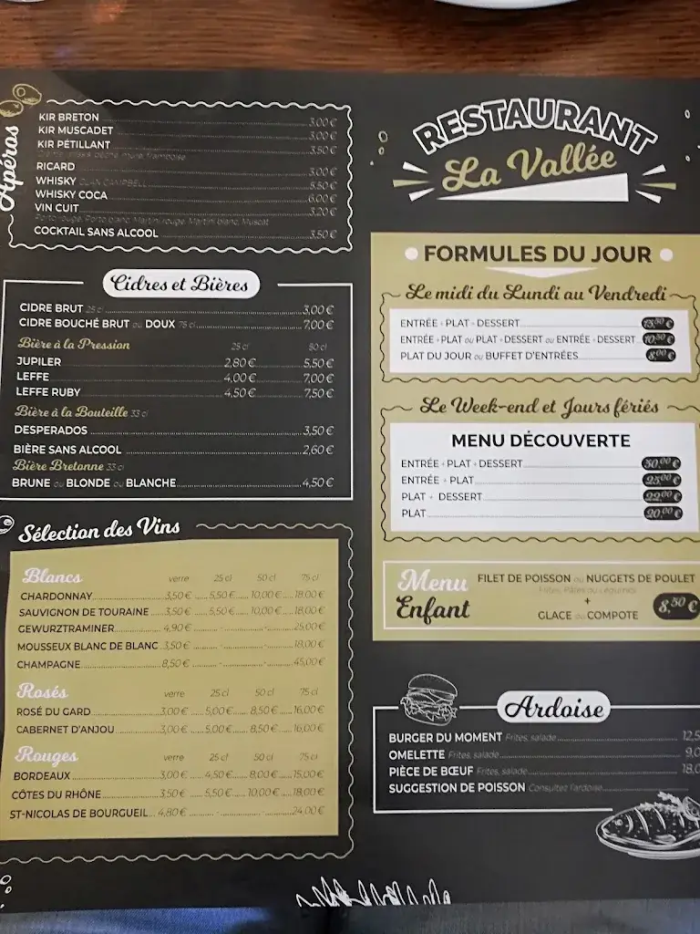Menu_Restaurant de la Vallée_Quintin_immagine_2