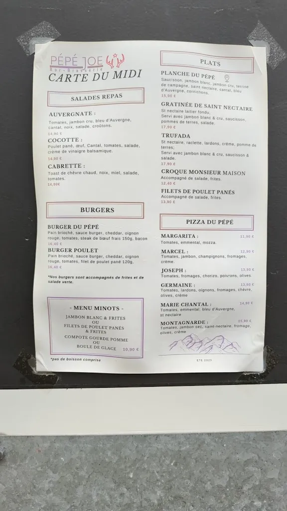 Menu_Pépé Joe_Besse-et-Saint-Anastaise_image_2