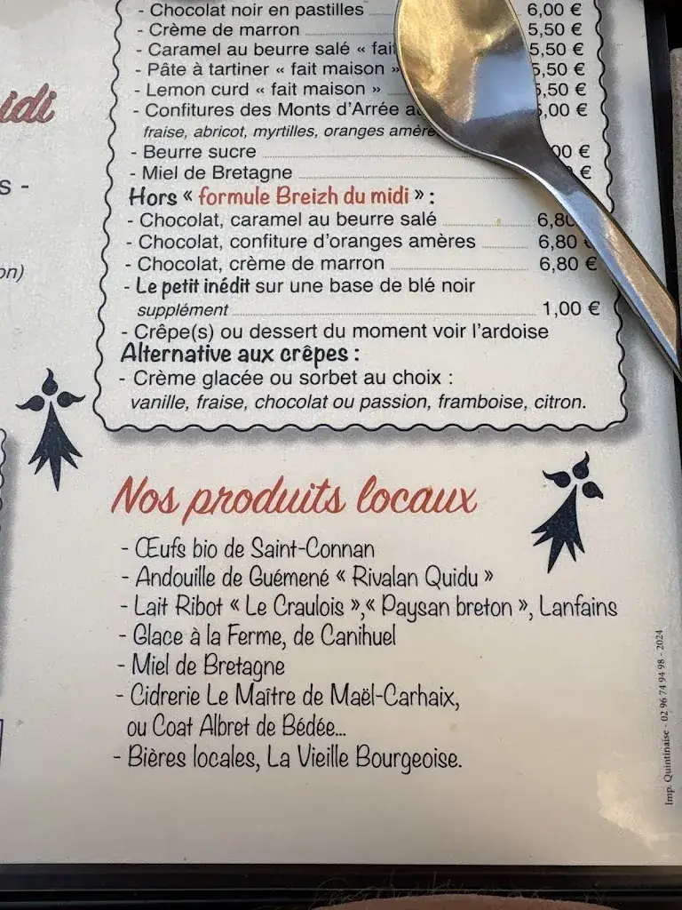 Menü_CREPERIE TY-ANN Chez Roger_Quintin_Bild_2