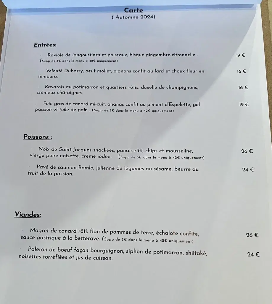 Menu_l'Atelier Flavien Valère_Langon_imagen_2