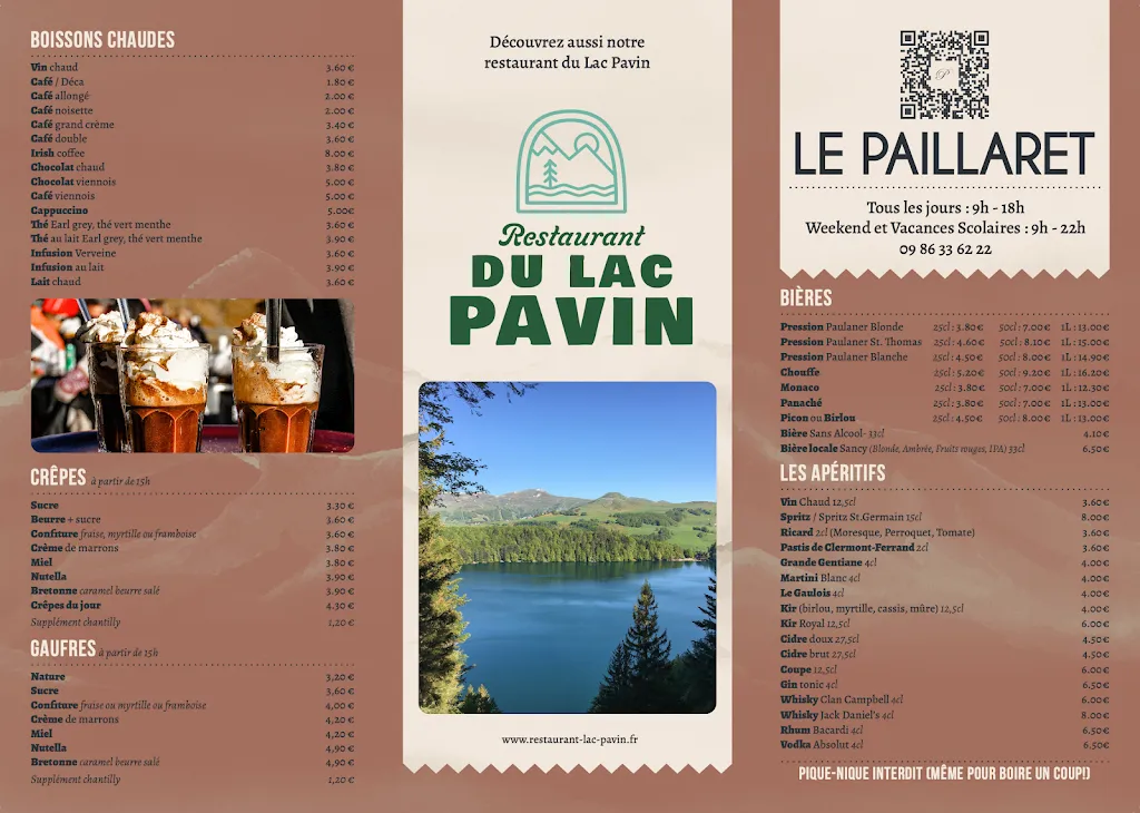 Menu_Restaurant Le Paillaret_Besse-et-Saint-Anastaise_image_2