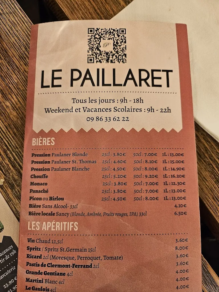 Menu_Restaurant Le Paillaret_Besse-et-Saint-Anastaise_image_4