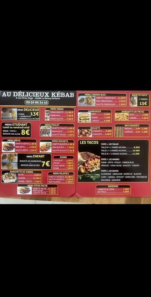 Menu_LE RELECQ KEBAB_Relecq-Kerhuon_image_1