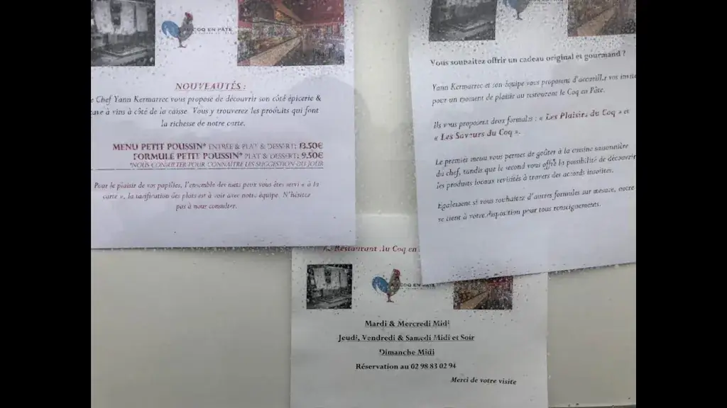 Menu_Restaurant Au Coq En Pâte_Lesneven_image_1