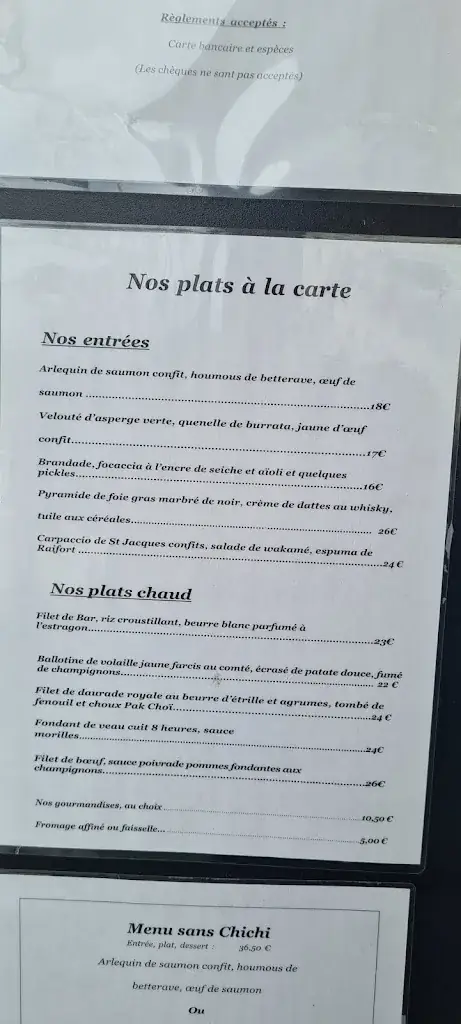 Menu_RESTAURANT LA SUITE_Belley_imagen_1