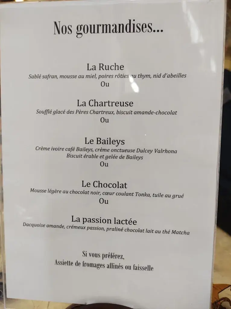 Menu_RESTAURANT LA SUITE_Belley_imagen_2