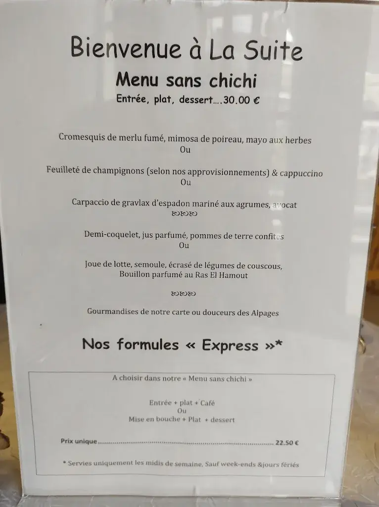 Menu_RESTAURANT LA SUITE_Belley_imagen_4
