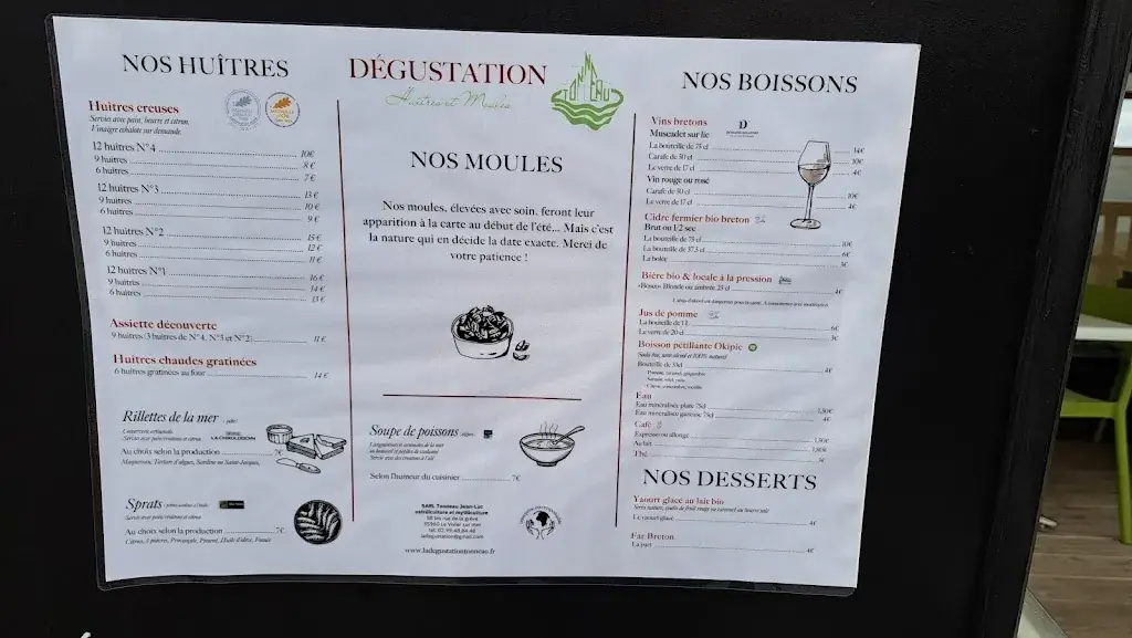 Menu_Dégustation Tonneau Huîtres et Moules_Vivier-sur-Mer_image_4