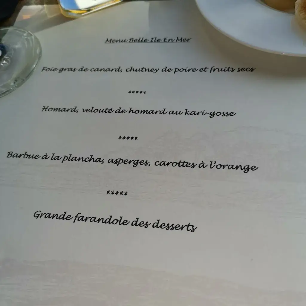 Menu_Restaurant Le Vivier Lomener_Ploemeur_image_1