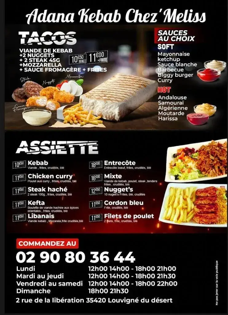 Menu_Chez Meliss Kebab Louvigné-du-Désert_Louvigné-du-Désert_image_2