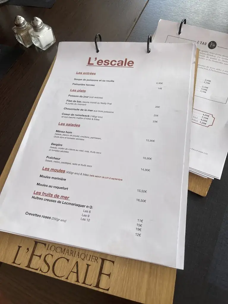 Menu_Restaurant l’escale_Locmariaquer_immagine_4