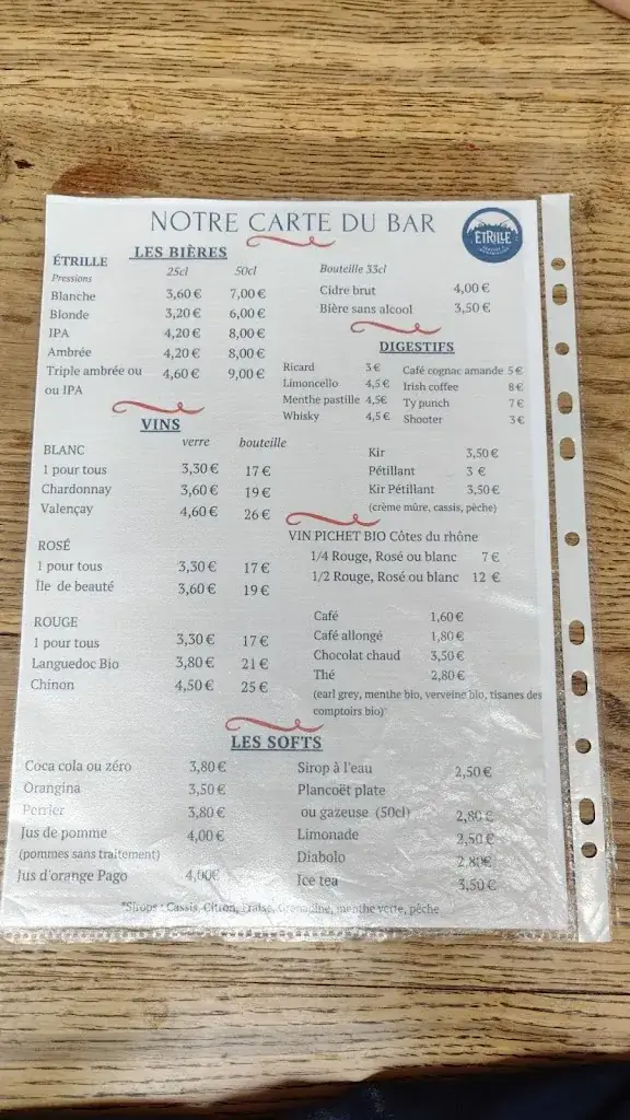 Menu_Brasserie Artisanale L'ETRILLE et Restaurant_Locmariaquer_image_3