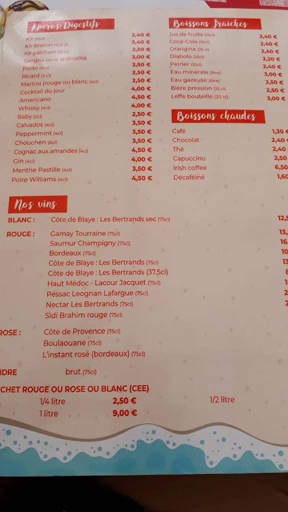 Menü_La Paillote_Locmariaquer_Bild_1