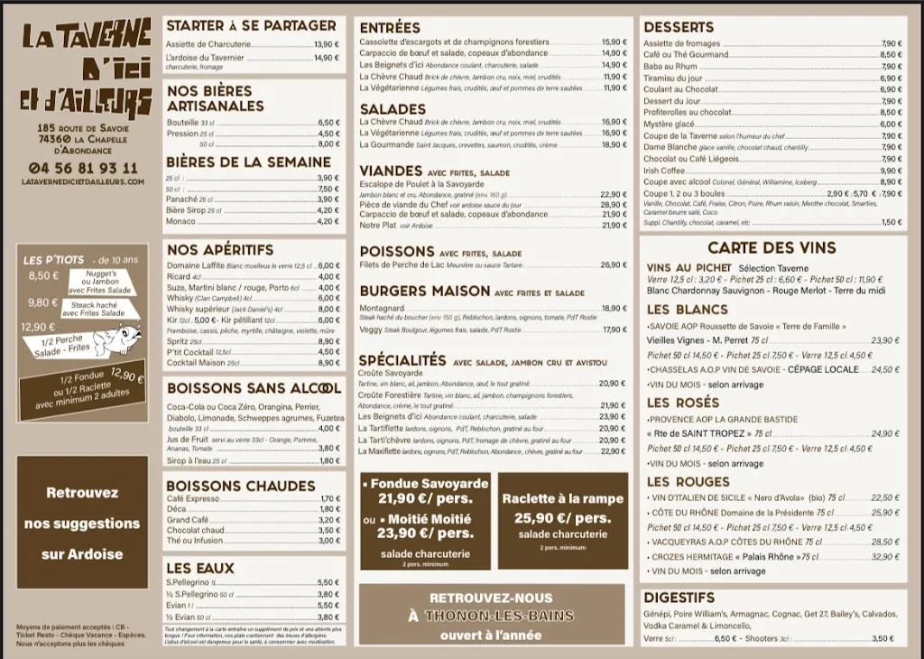 Menu_La Taverne d'ici et d'ailleurs_Chapelle-d'Abondance_image_1
