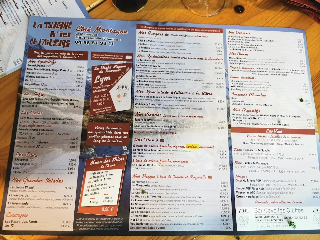 Menu_La Taverne d'ici et d'ailleurs_Chapelle-d'Abondance_image_3