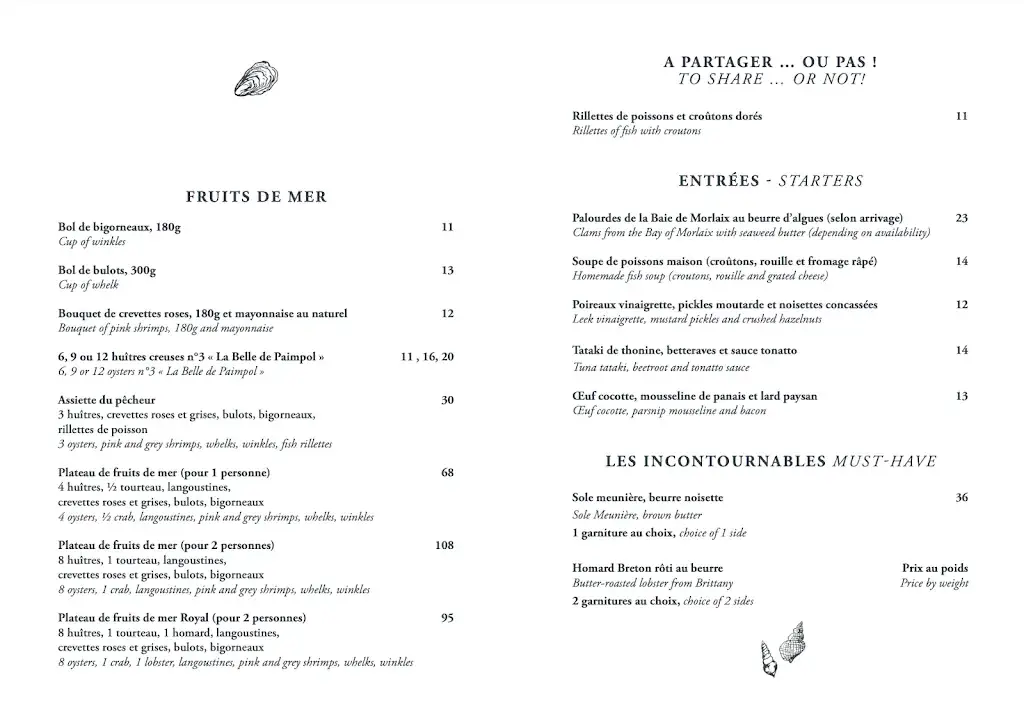 Menu_Brasserie de la Plage_Locquirec_image_1