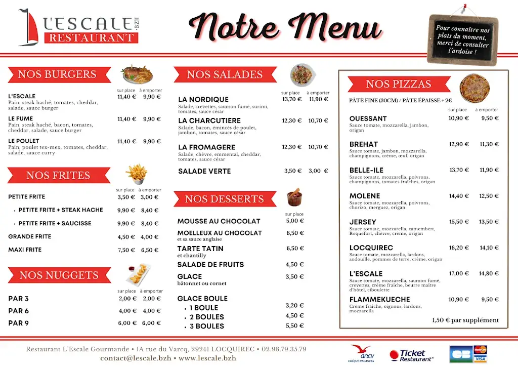 Menu_L'Escale Gourmande Locquirec_Locquirec_image_2