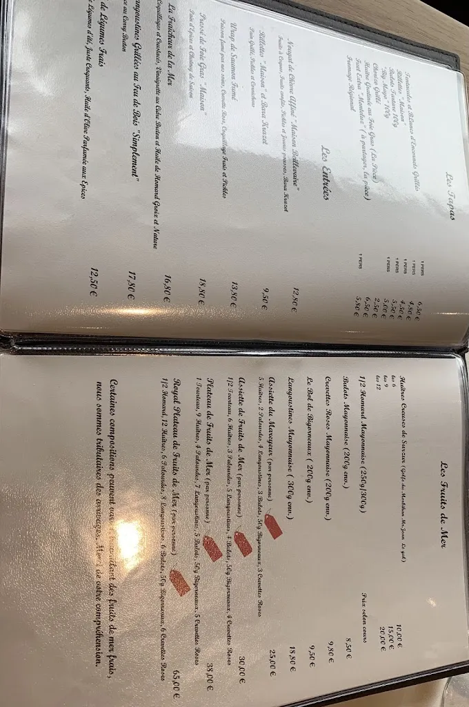 Menu_Le Relais de la Roche restaurant_Marzan_image_2