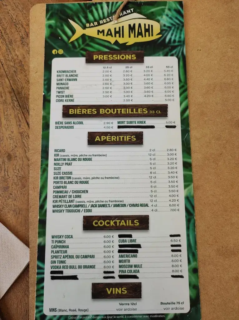 Menu_Mahi Mahi_Loctudy_immagine_2