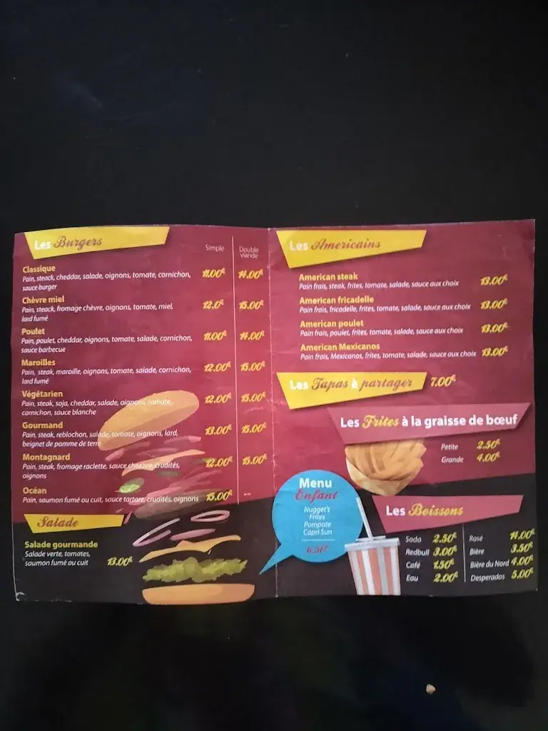 Menu_Food truck L'ain ch'tite fringal_Belley_image_1