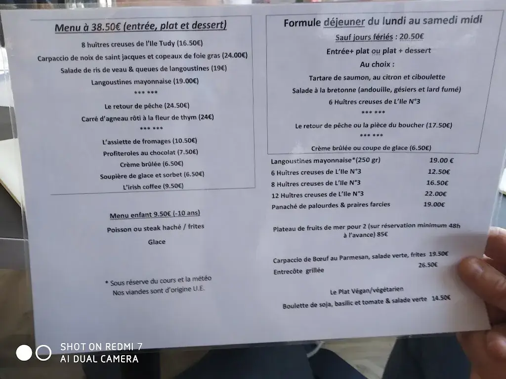 Menu_Restaurant le Malamock 2_Île-Tudy_image_1