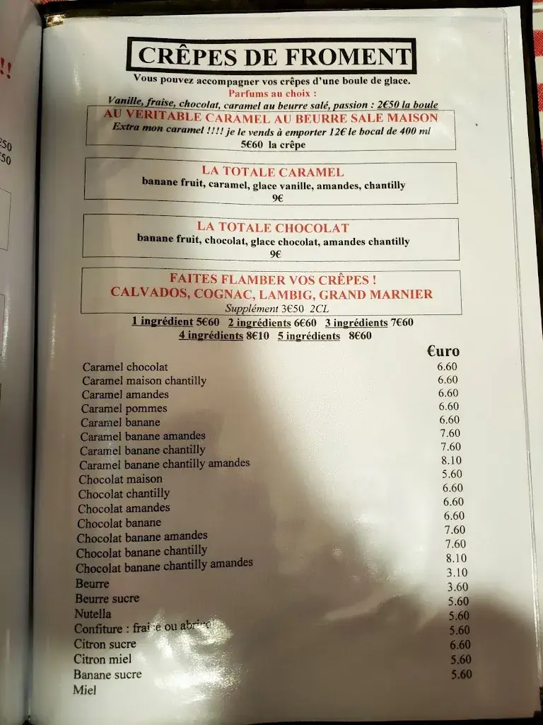 Menü_Crêperie de la Cale_Île-Tudy_Bild_1