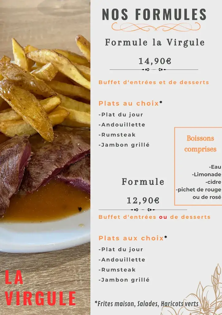 Menu_Restaurant Bar La Virgule,_Martigné-Ferchaud_image_1