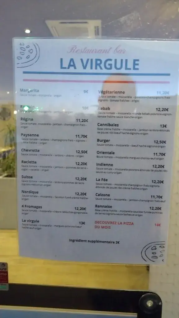 Menu_Restaurant Bar La Virgule,_Martigné-Ferchaud_image_2