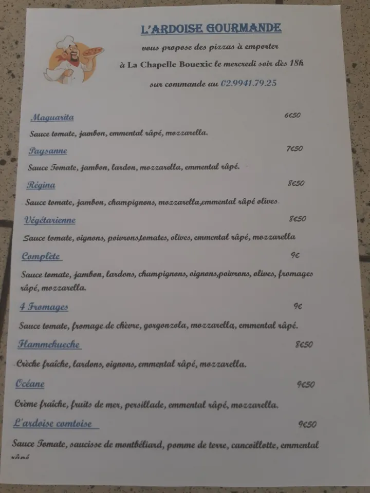 Menu_L'Ardoise Gourmande _Chapelle-Bouëxic_image_1