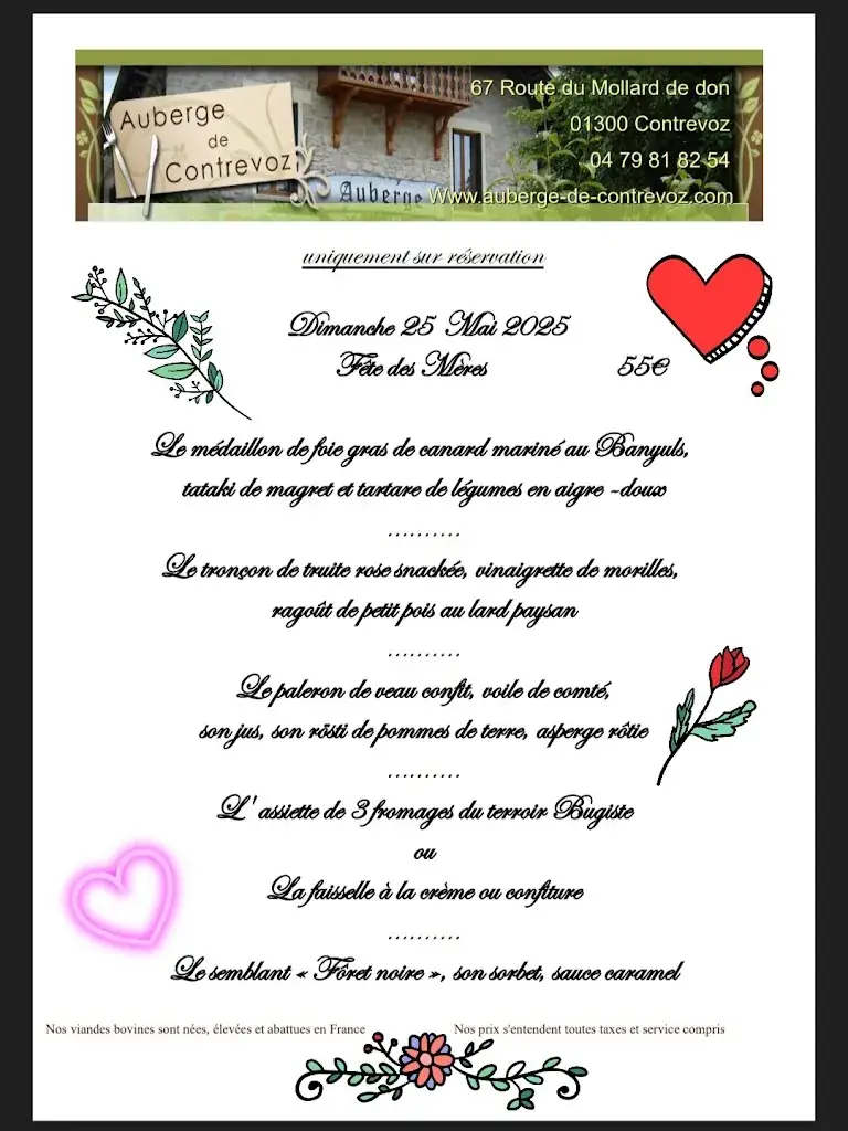 Menu_Auberge de Contrevoz_Contrevoz_image_3